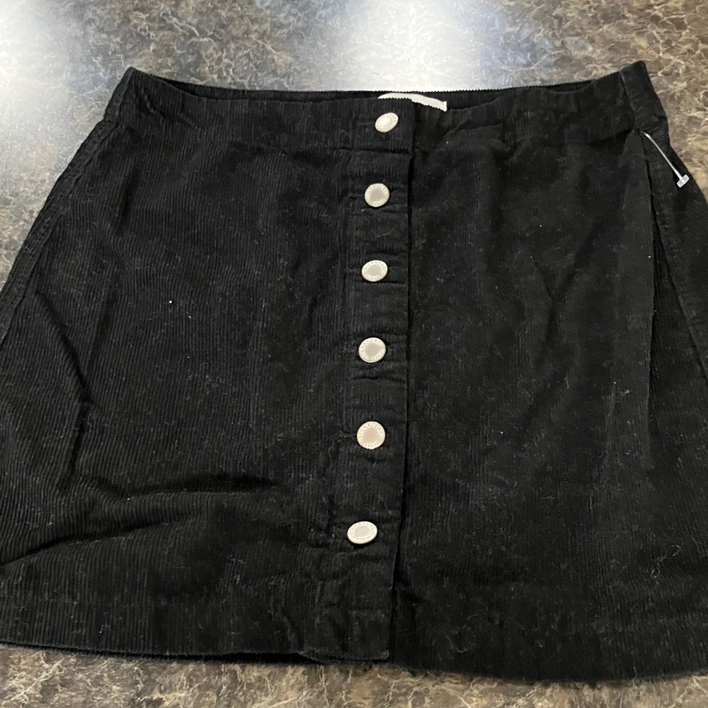 KanCan Black Mini Skirt with Silver Buttons